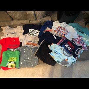 24 month boys shorts, t-shirts and onesie bundle